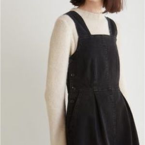 toast uk british designer clothing being denim workwear pinafore dress